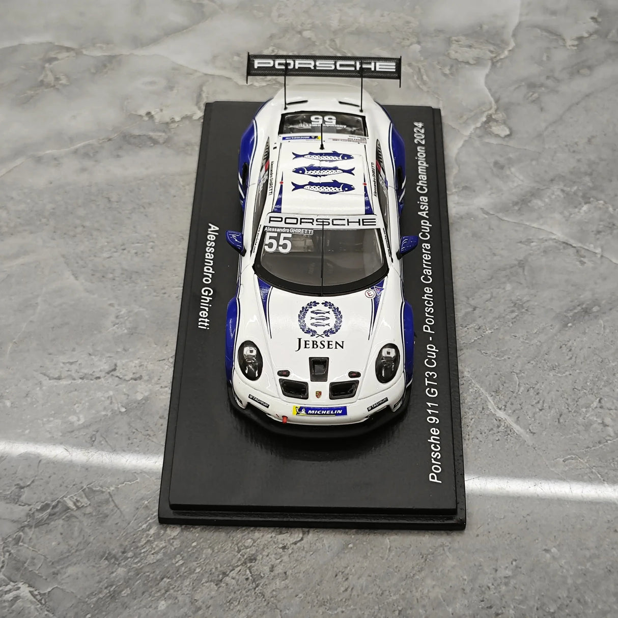1:43 Porsche 2024 911 GT3 Cup #55 Porsche Carrera Cup Le Mans model car by Spark - view 2