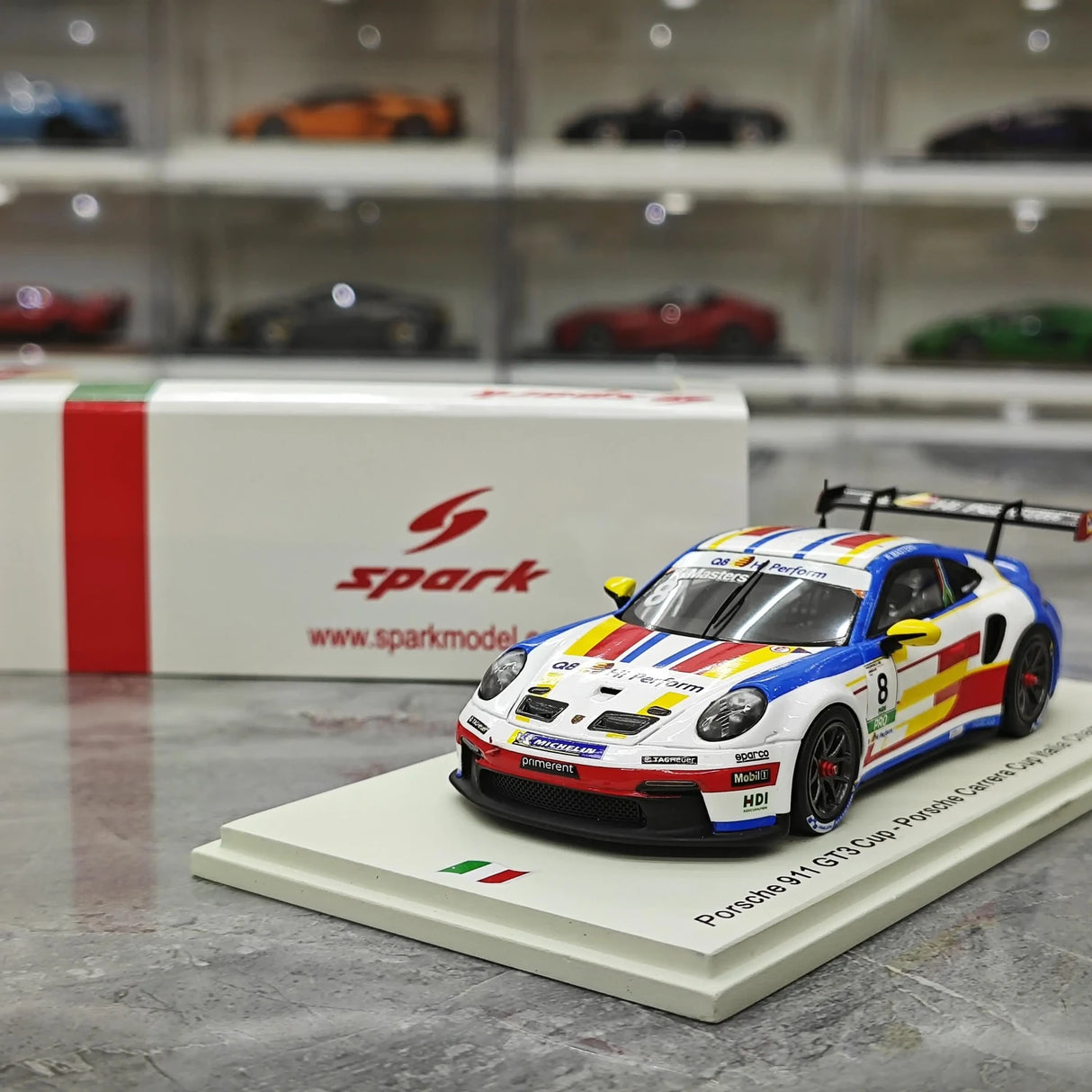 1:43 Porsche 2024 911 GT3 Cup #8 Porsche Carrera Cup Le Mans model car by Spark - view 13