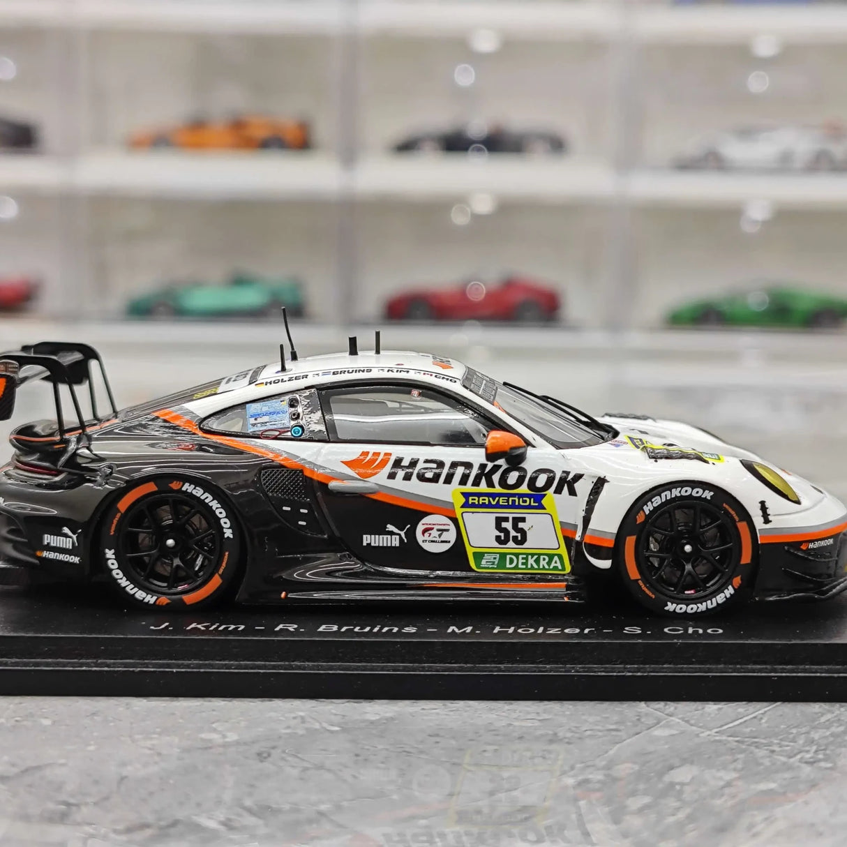 Porsche 2025 911 992 GT3 R 한국 대회 9위 #55 1:43 24시간 뉘르부르크링 수지 수집 모델 Spark - 9번 보기