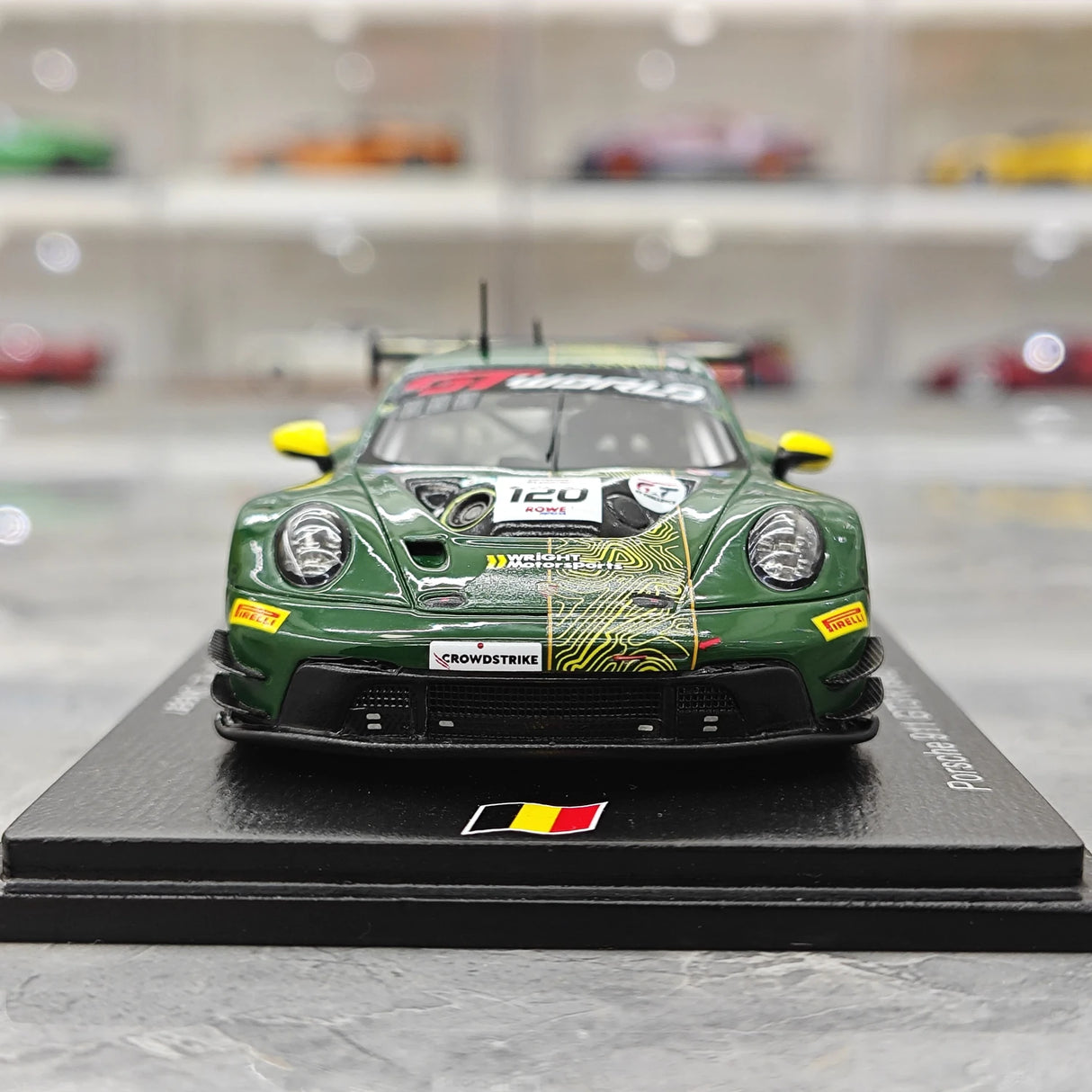 Porsche 2025 911 GT3 R 992 #120 Wright Motorsports 24h Spa 1:43 hartsikeräilymalli – näkymä 1