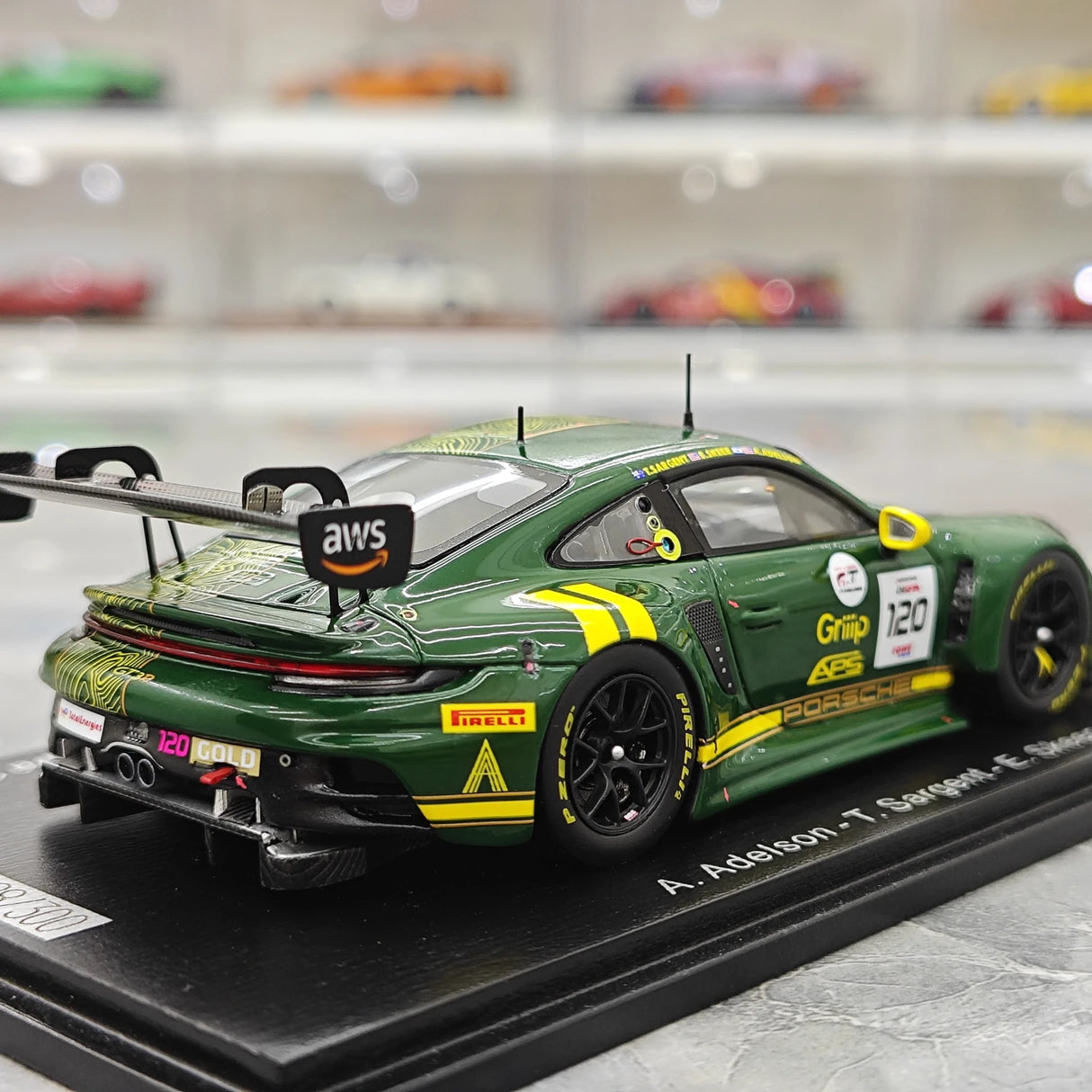 Porsche 2025 911 GT3 R 992 #120 Wright Motorsports 24h Spa 1:43 hartsikeräilymalli - view 8