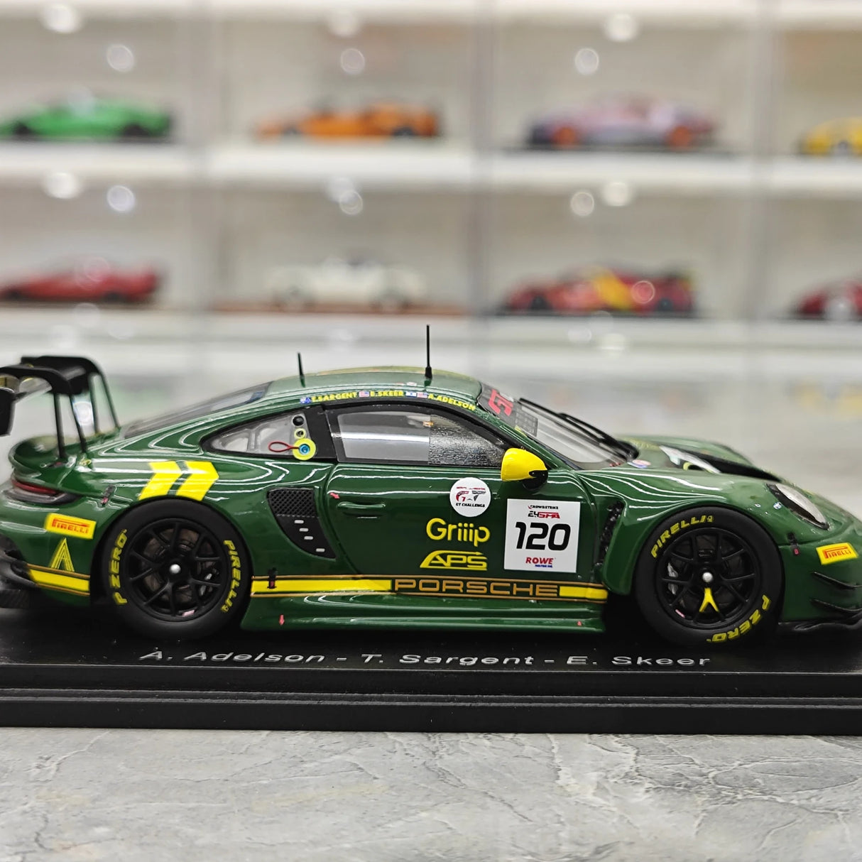 Porsche 2025 911 GT3 R 992 #120 Wright Motorsports 24h Spa 1:43 hartsinen keräilymalli – katso 9