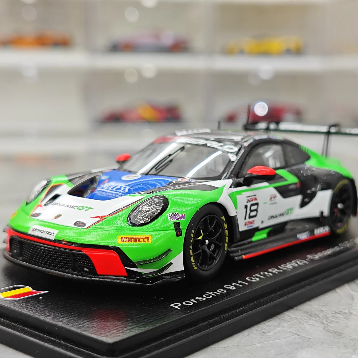 Porsche 2025 911 GT3 R 992 #18 다이나믹 GT 24시간 스파 1:43 레진 수집 모델 - 뷰 3