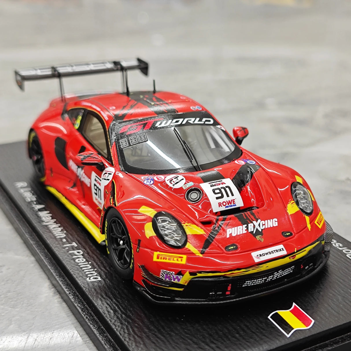 Porsche 2025 911 GT3 R 992 #911 퓨어 Rxcing 24시간 스파 1:43 레진 수집 모델 - 뷰 10