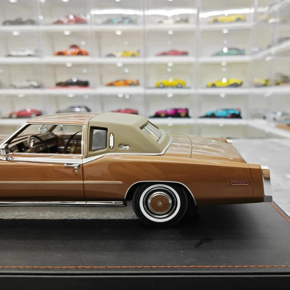 Stamp Model Cadillac 1978 Eldorado Biarritz Coupe Brown 1:18 – Collectible Resin Model Resin