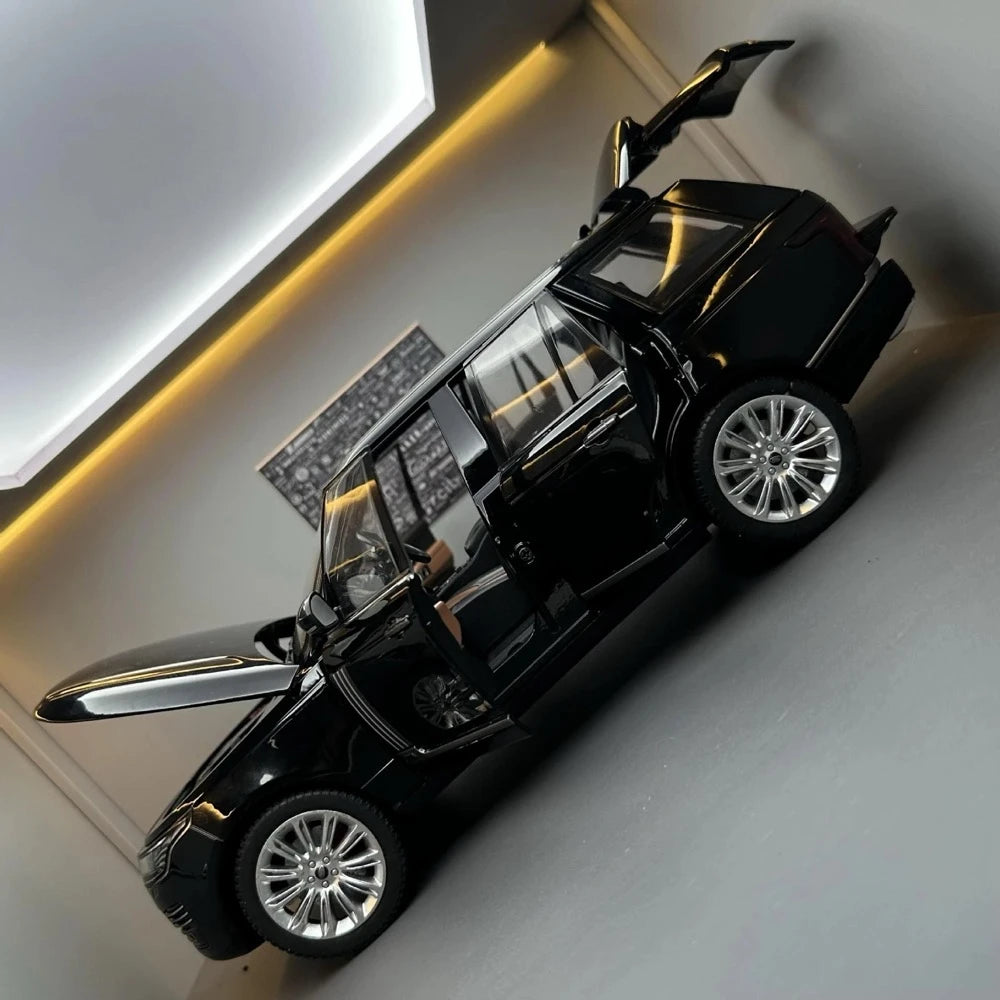 Land Rover 2021 Range Rover Fifty Black 1:18 – نموذج عرض مصبوب، مصبوب.