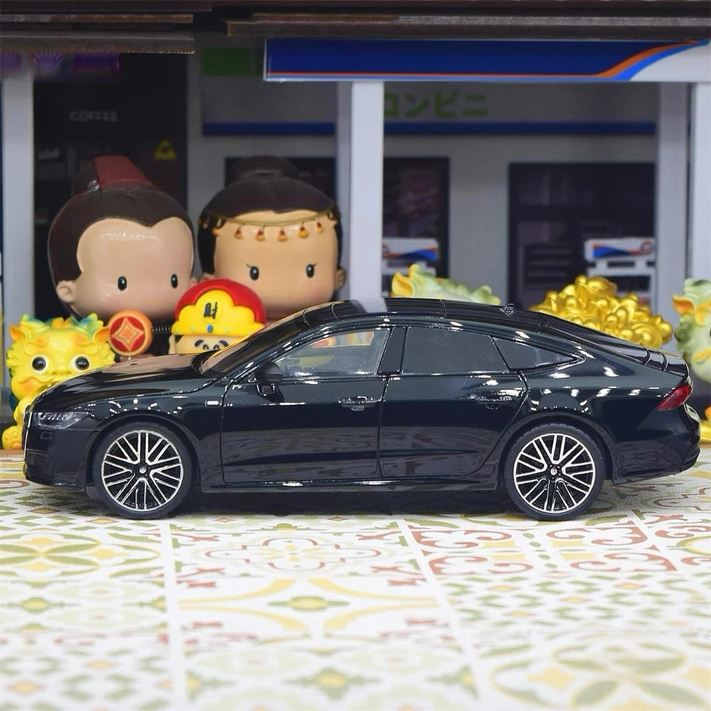 Audi 2018 A7 Black 1:24 – model wyświetlacza odlewany z odlewu