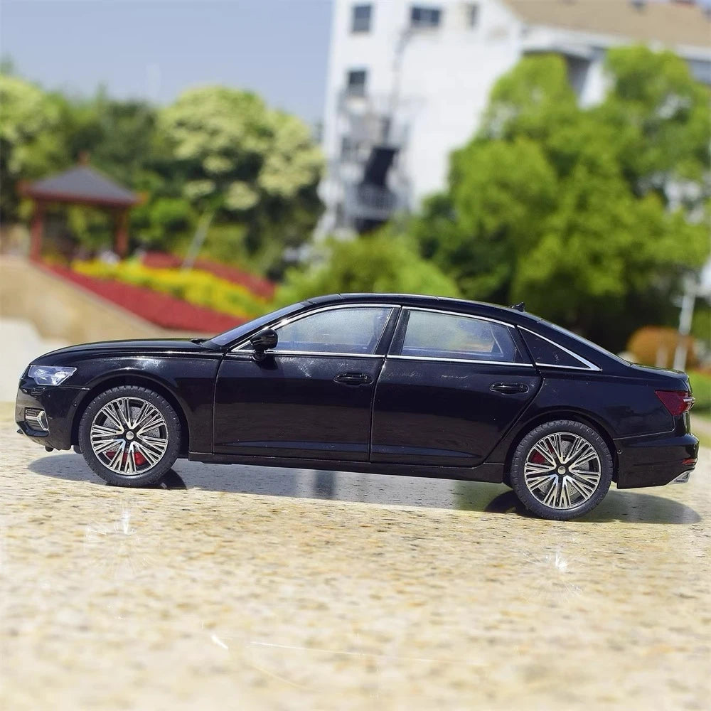 Audi 2019 A6 L preto 1:24 – modelo de exposição em metal fundido