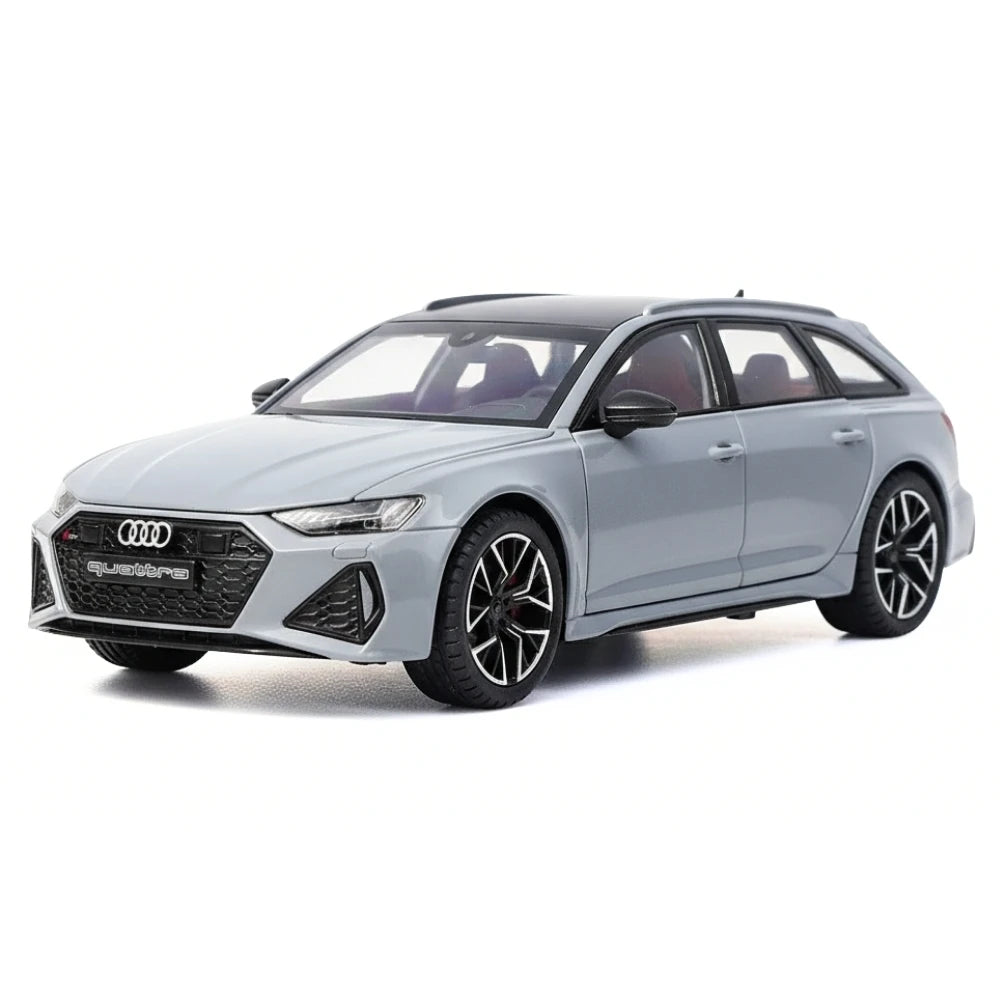 Audi 2019 RS6 C8 Szary 1:24 – Model wyświetlacza odlewany z metalu
