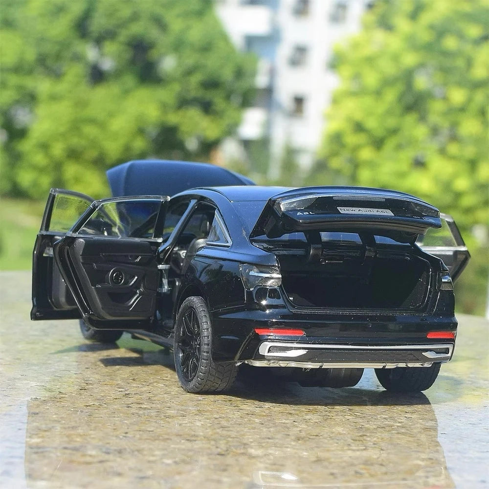 Audi 2023 A6 L Black 1:24 – model wyświetlacza odlewany z metalu