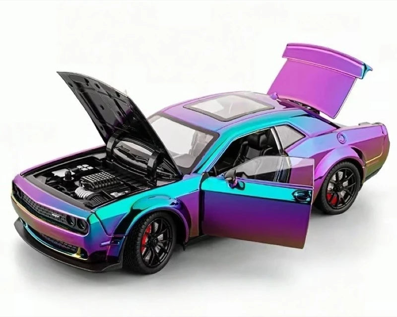 Dodge 2018 Challenger SRT Hellcat Purple Gradient 1:24 – Modello Pressofuso per Display Pressofuso
