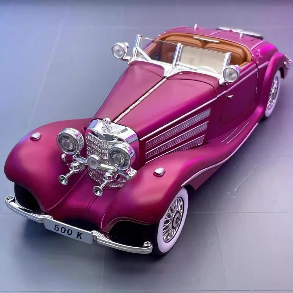 Mercedes-Benz 1936 500K Purple 1:24 – Diecast Display Model Die-Cast