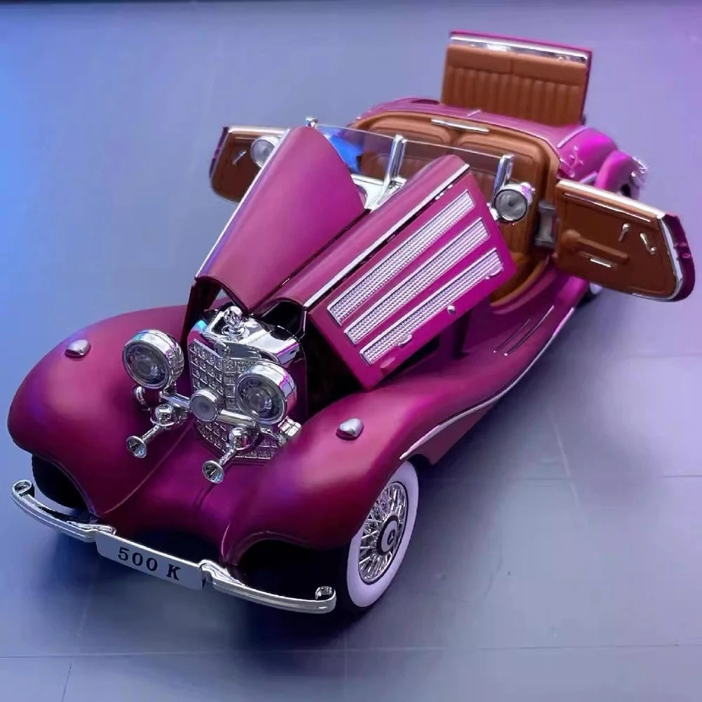 Mercedes-Benz 1936 500K Purple 1:24 – Diecast Display Model Die-Cast