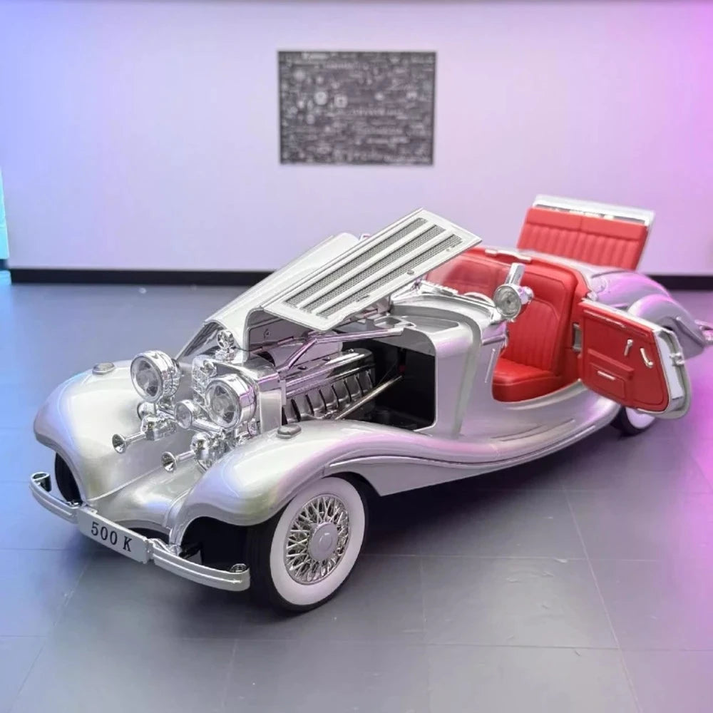 Mercedes-Benz 1936 500K Silver 1:24 – Diecast Display Model Die-Cast