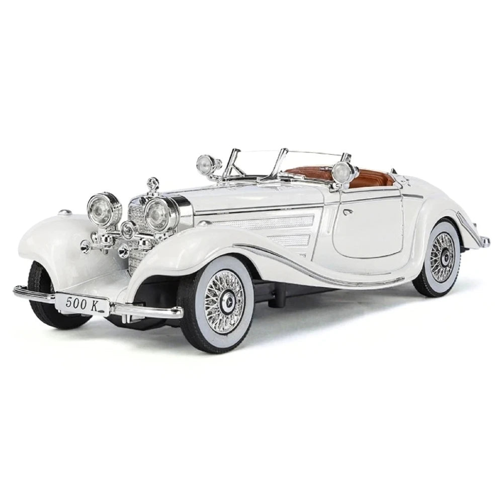 Mercedes-Benz 1936 500K White 1:24 – Diecast Display Model Die-Cast