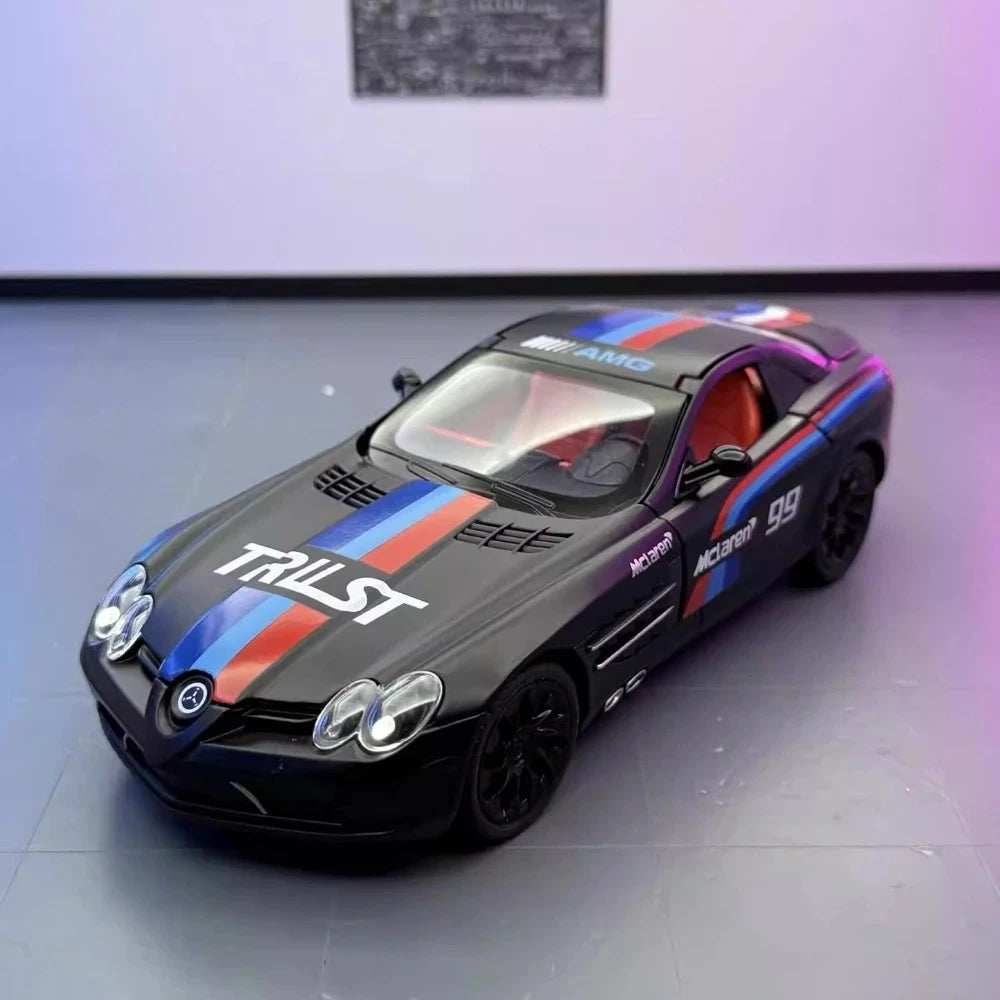 Mercedes-Benz 2006 SLR McLaren 722 S Black 1:24 – Valuvalettu näyttömalli