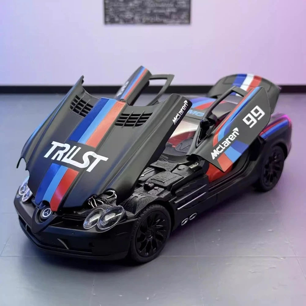 Mercedes-Benz 2006 SLR McLaren 722 S Black 1:24 – Valuvalettu näyttömalli