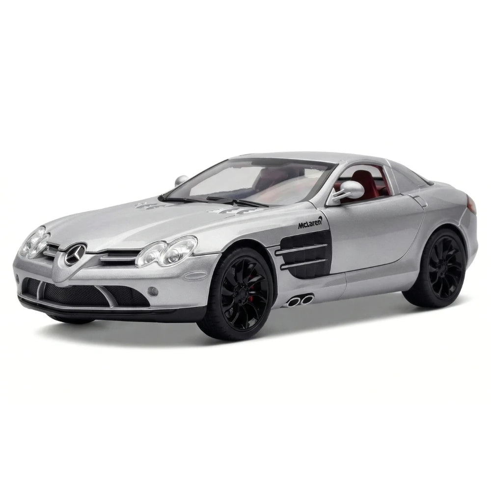 Mercedes-Benz 2006 SLR McLaren 722 S prateado 1:24 – modelo de exposição em metal fundido