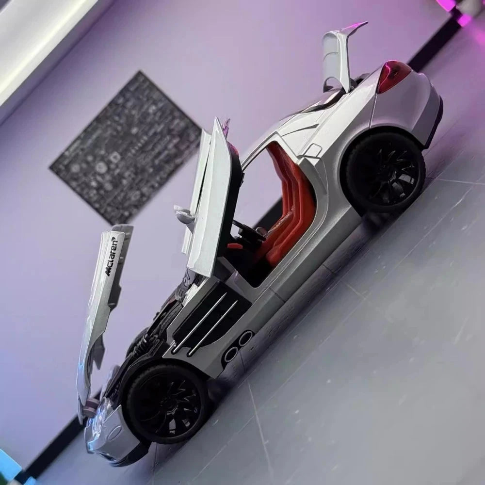 Mercedes-Benz 2006 SLR McLaren 722 S prateado 1:24 – modelo de exposição em metal fundido