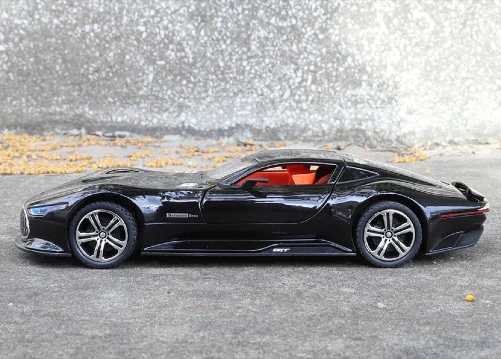 Mercedes-Benz 2013 AMG Vision Gran Turismo Glossy preto 1:24 – modelo de exposição em metal fundido