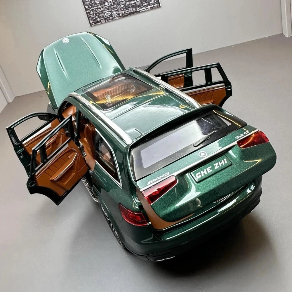 Mercedes-Benz 2020 GLS63 Green 1:24 – Model wyświetlacza odlewany z odlewu