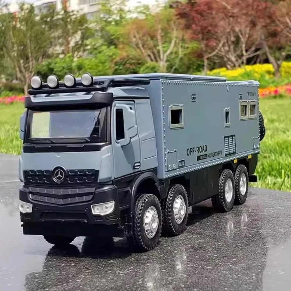 Mercedes-Arocs 2022 Nomadism Navigator F II Gray 1:24 – Diecast Display Model Die-Cast