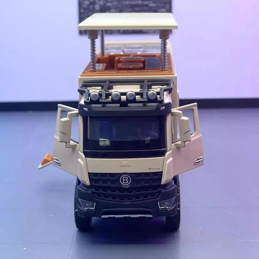 Mercedes-Arocs 2022 Nomadism Navigator F II Yellow 1:24 – Diecast Display Model Die-Cast