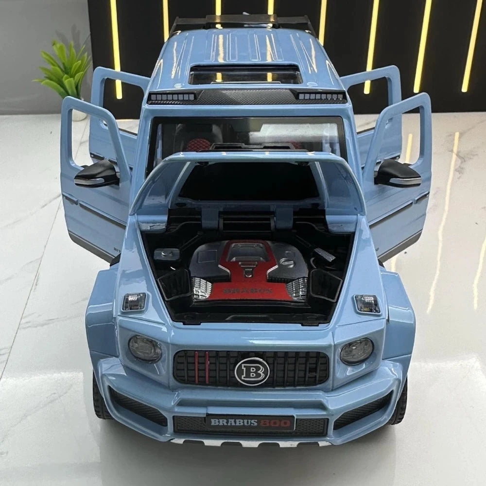 Mercedes-Brabus 2022 G800 4×4 أزرق 1:24 – نموذج عرض معدني مصبوب