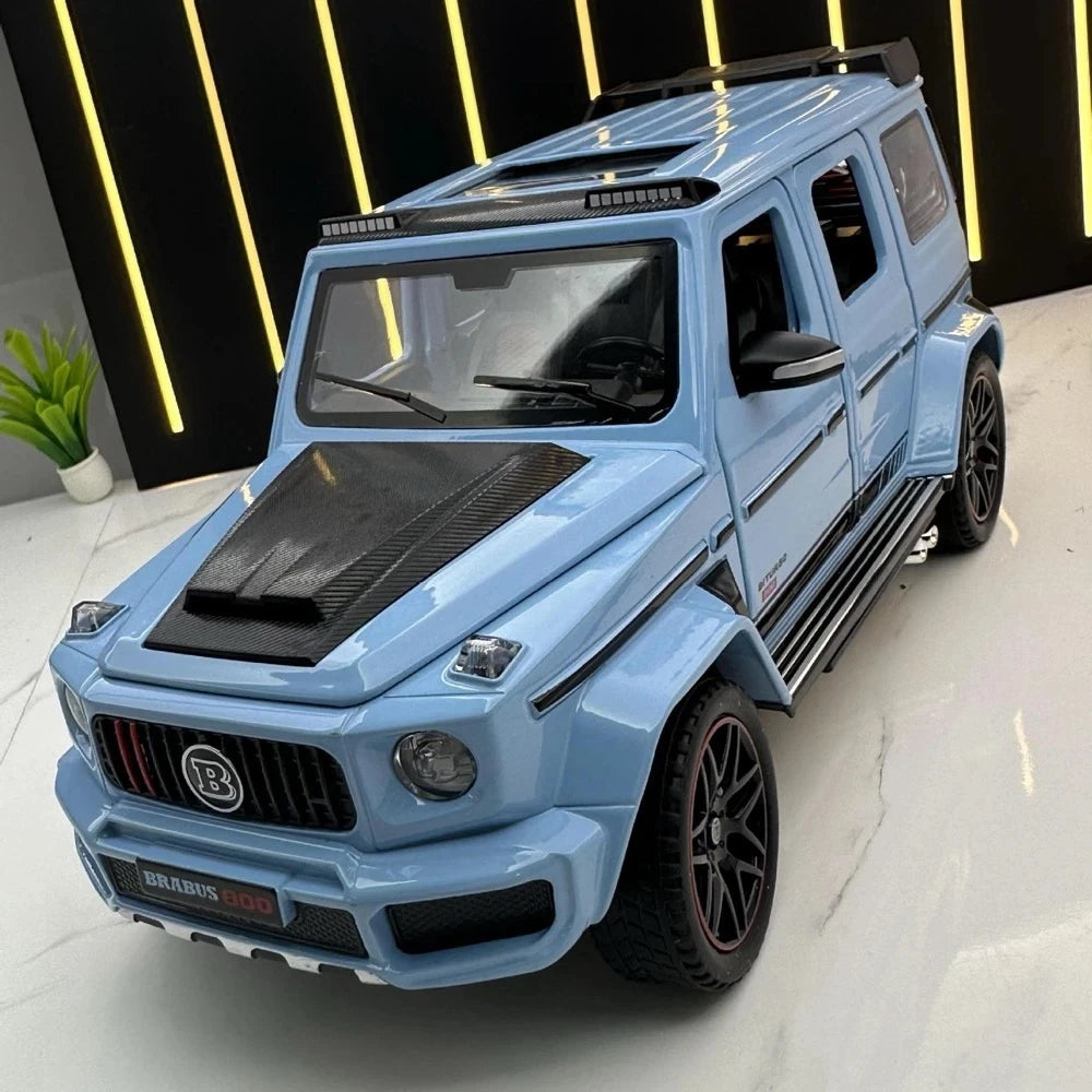 Mercedes-Brabus 2022 G800 4×4 أزرق 1:24 – نموذج عرض معدني مصبوب