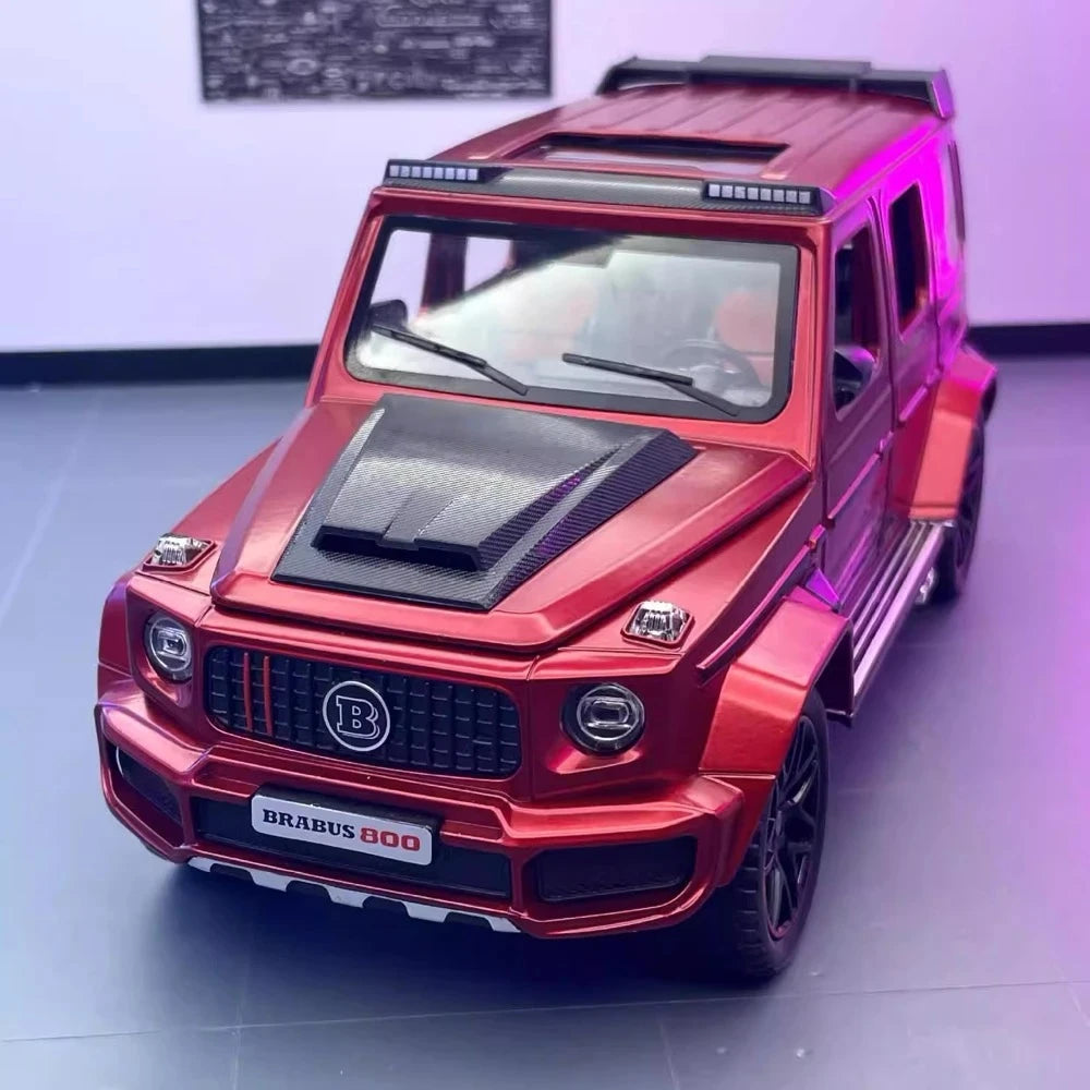 Mercedes-Brabus 2022 G800 4×4 أحمر 1:24 – نموذج عرض معدني مصبوب
