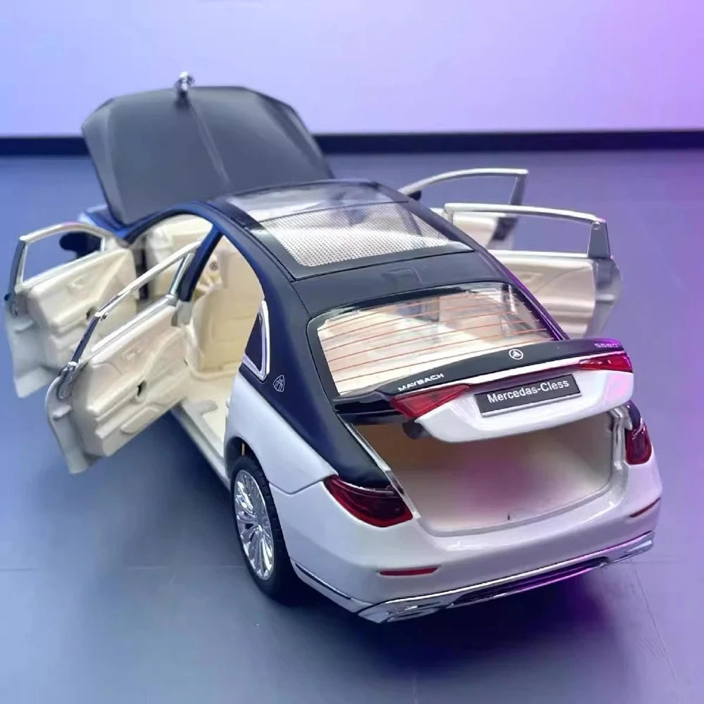 Mercedes-Maybach 2021 S680 أبيض 1:24 – نموذج عرض معدني مصبوب