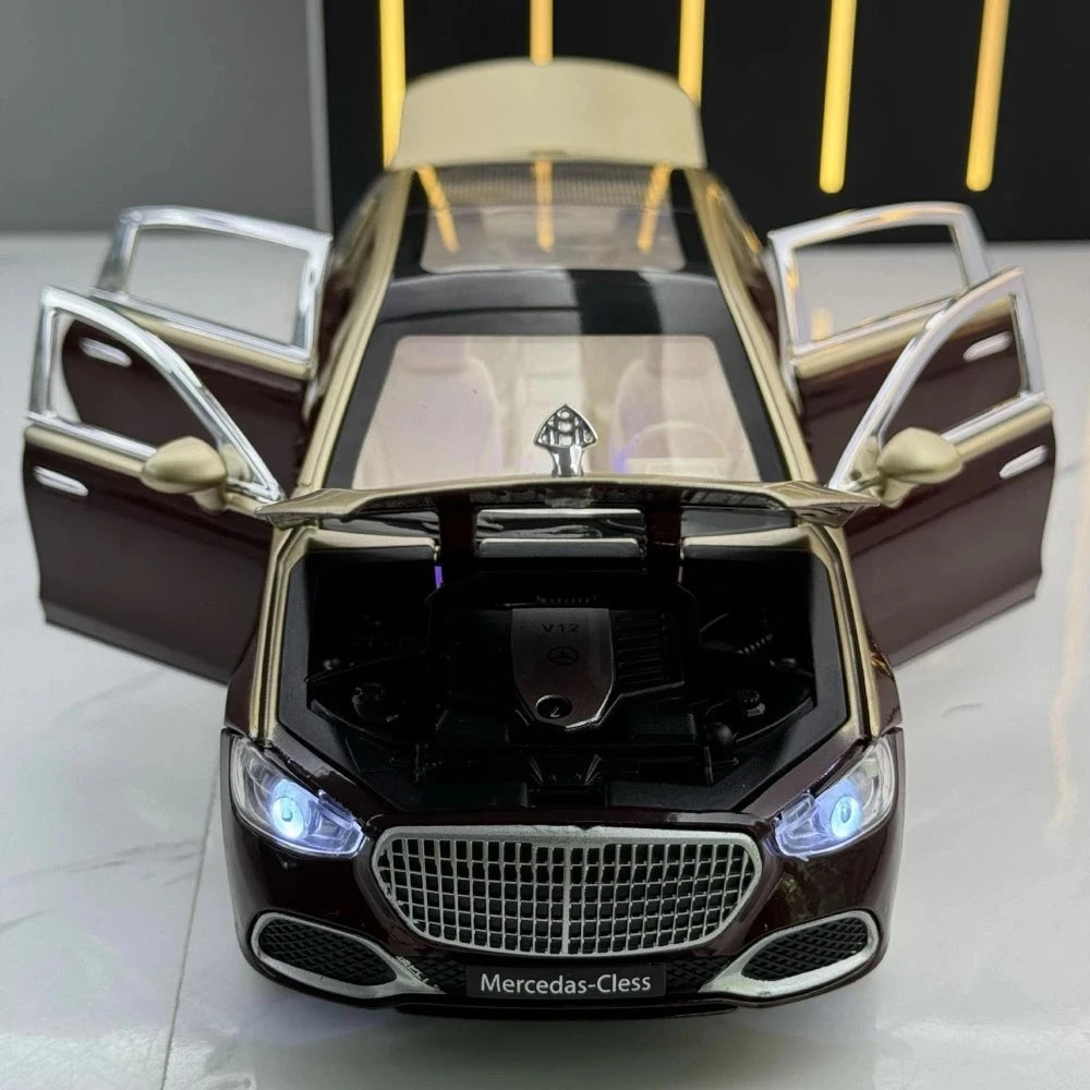 Mercedes-Maybach 2021 S680 Wine 1:24 – painevalettu vitriinimalli
