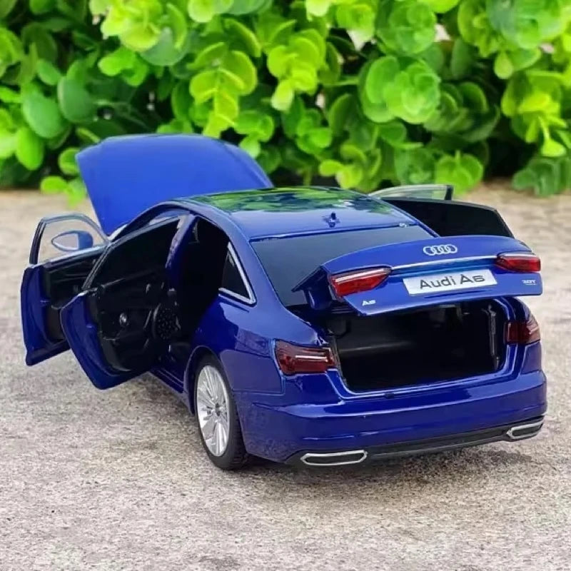 Audi 2019 A6 Blue 1:32 – model wyświetlacza odlewany z odlewu