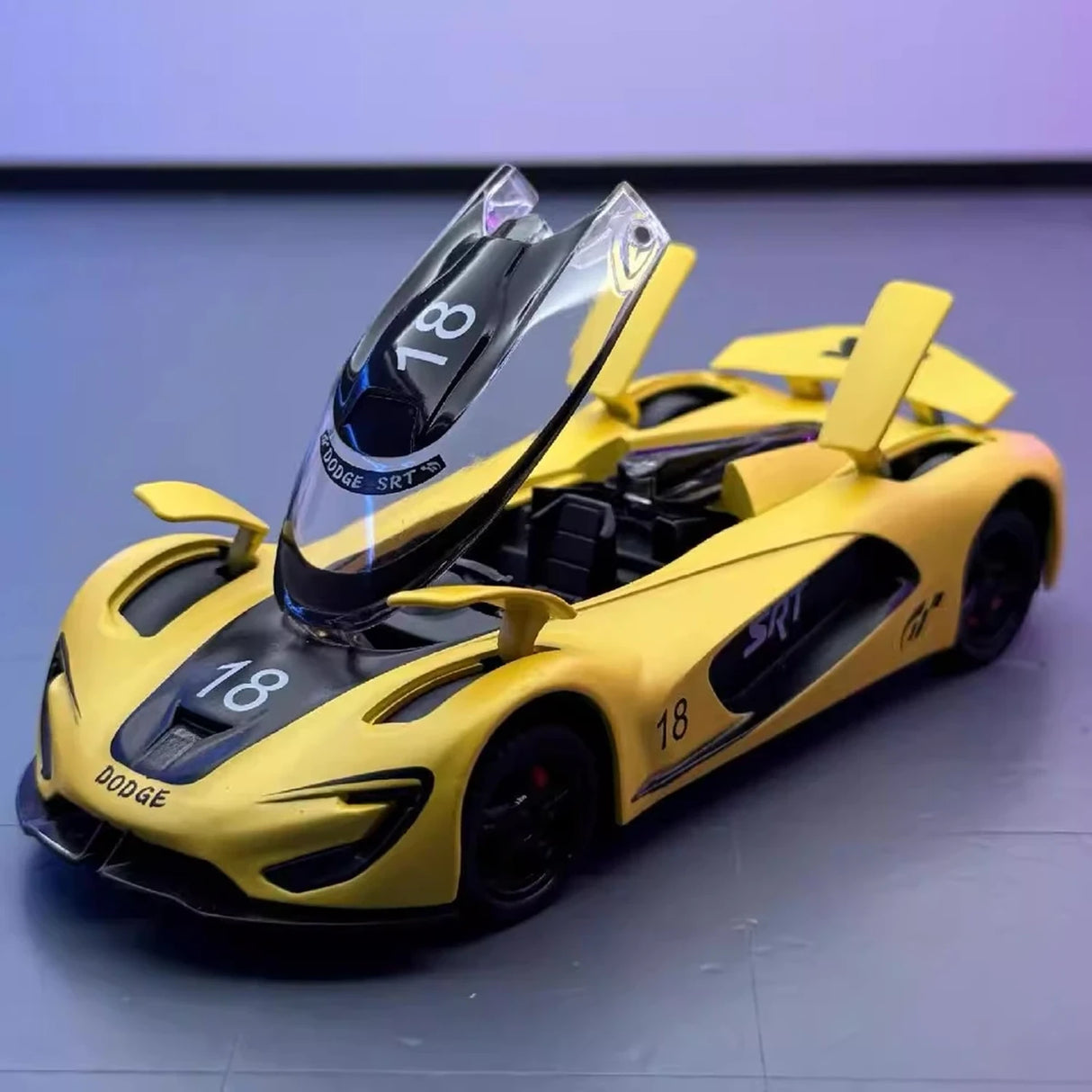 Dodge 2024 SRT Tomahawk Vision Gran Turismo Yellow 1:32 – Diecast Display Model Die-Cast