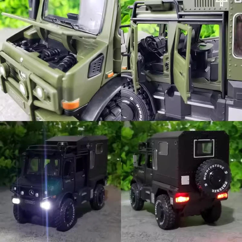 Mercedes- يونيموغ 2013 نومادزم U4000 RV 1:32 الأخضر – نموذج عرض مصبوب، مصبوب.