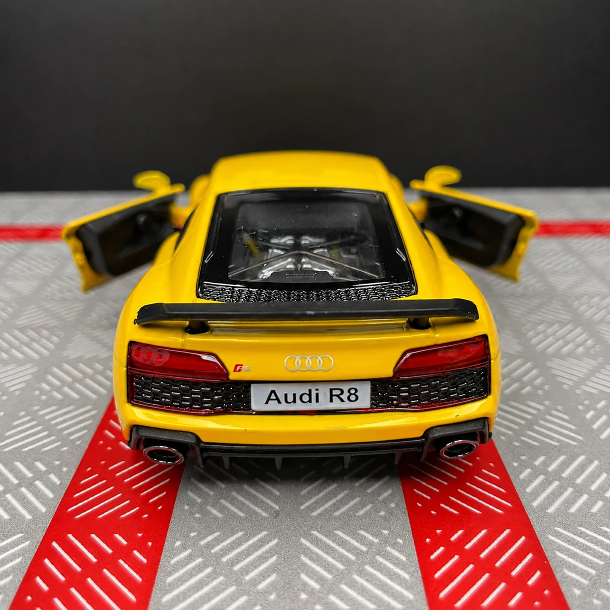 Audi 2016 R8 أصفر 1:36 – نموذج عرض معدني مصبوب