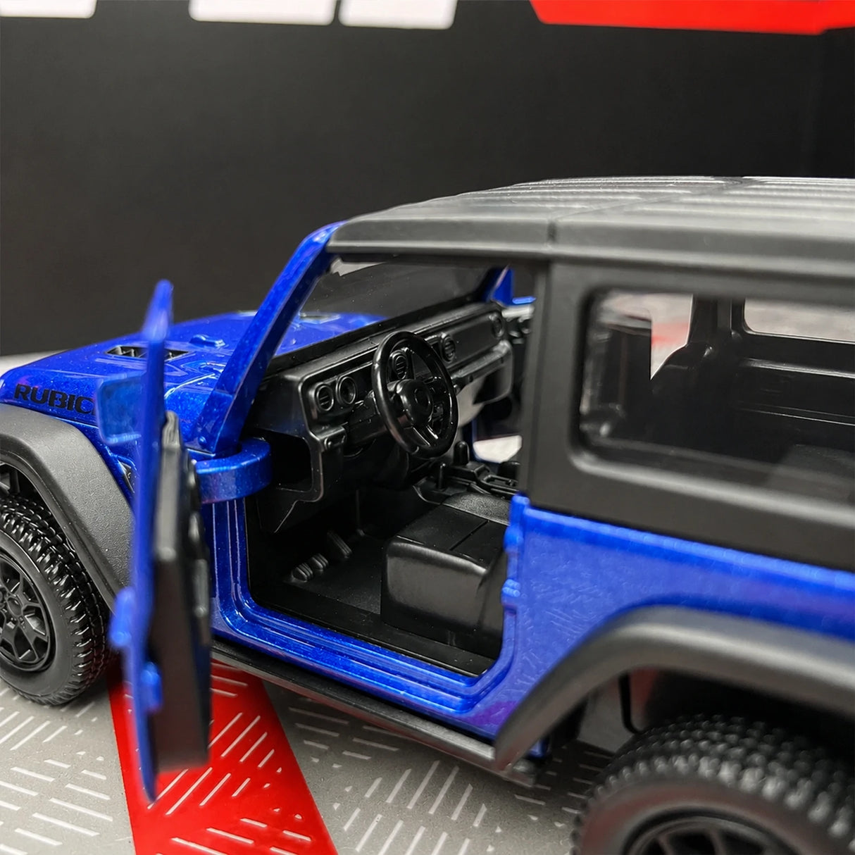 Jeep 2018 Wrangler Rubicon 블루 1:36 – 다이캐스트 디스플레이 모델 다이캐스트