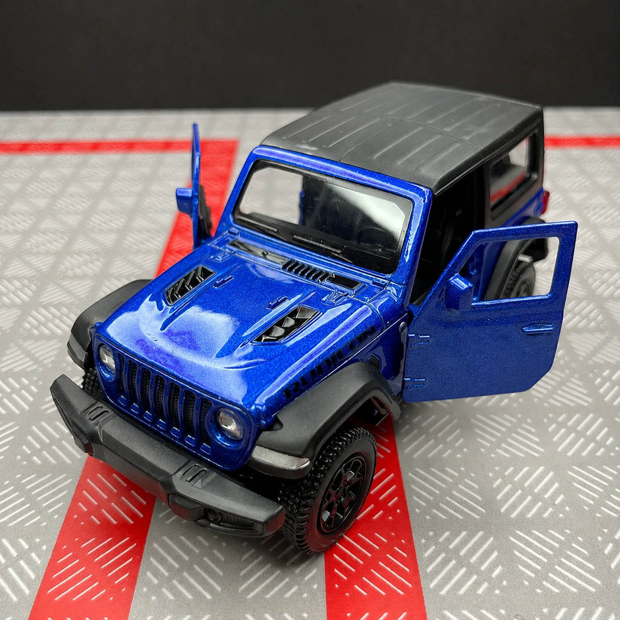 Jeep 2018 Wrangler Rubicon 블루 1:36 – 다이캐스트 디스플레이 모델 다이캐스트