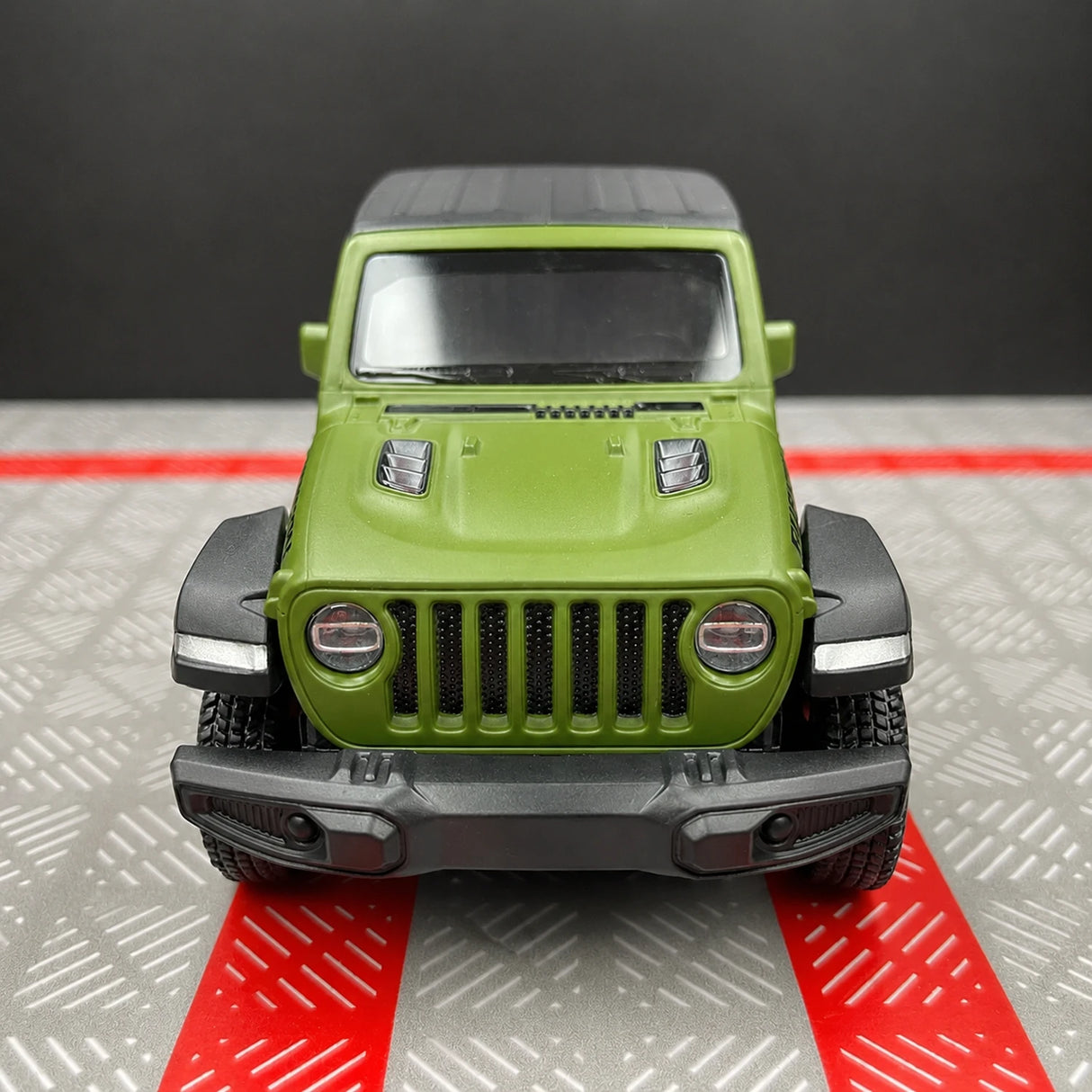 Jeep 2018 Wrangler Rubicon 무광 그린 1:36 – 다이캐스트 디스플레이 모델 다이캐스트