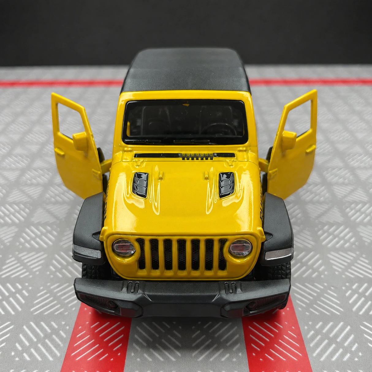 Jeep 2018 Wrangler Rubicon أصفر 1:36 – نموذج عرض معدني مصبوب
