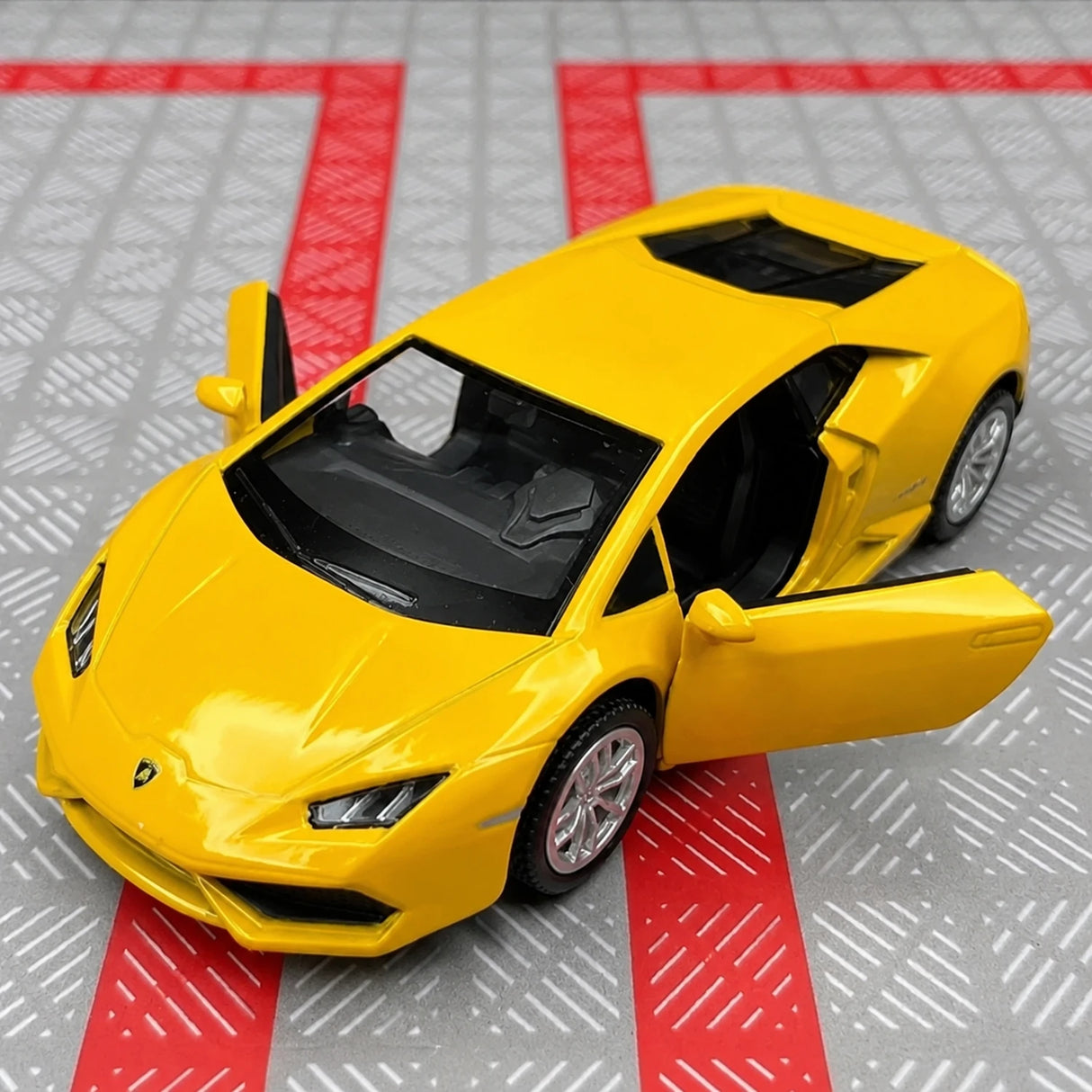 Lamborghini 2016 Huracan LP610-4 amarelo 1:36 – modelo de exposição em metal fundido