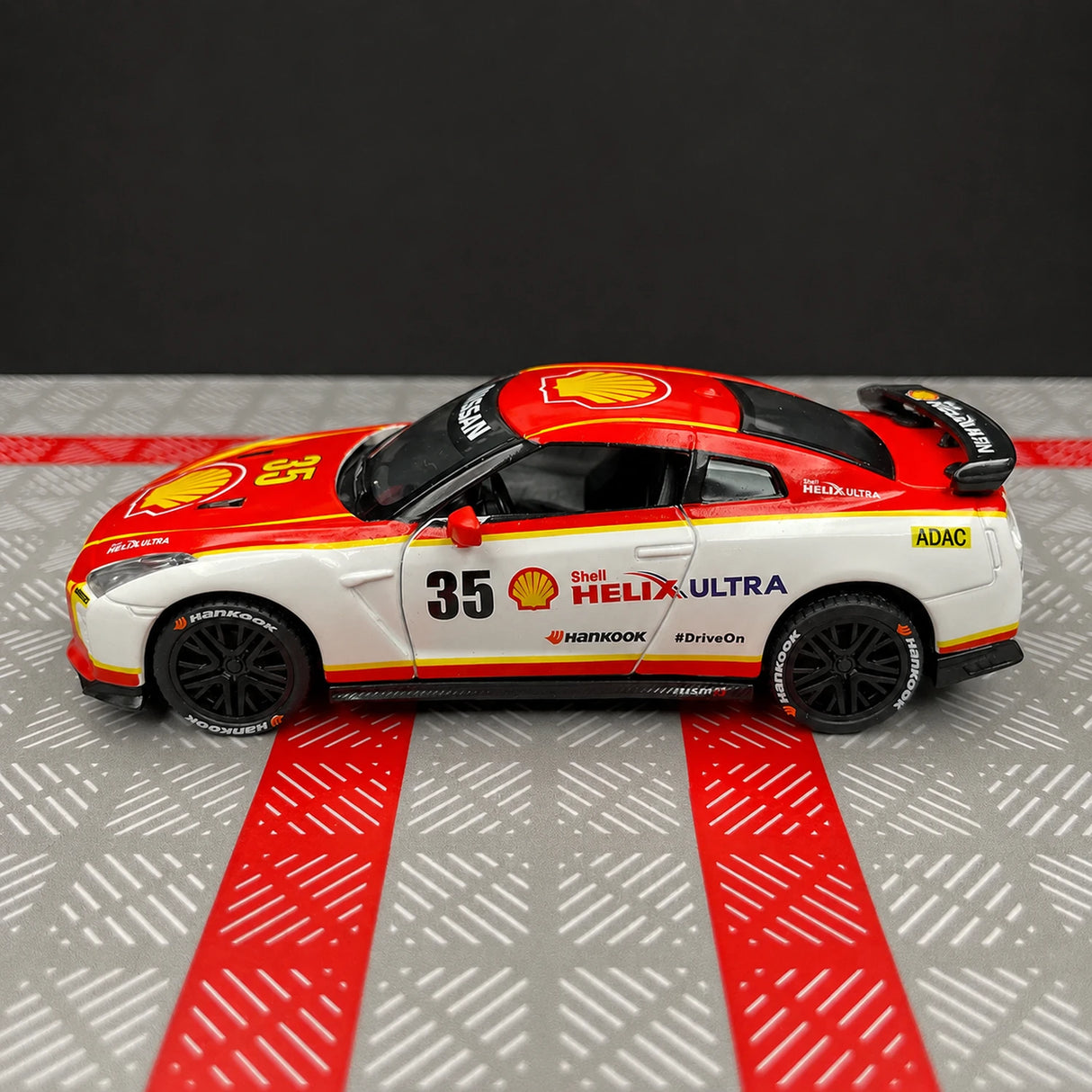 Nissan 2009 GT-R R35 쉘 도장 #35 1:36 다이캐스트 디스플레이 모델 - 뷰 5