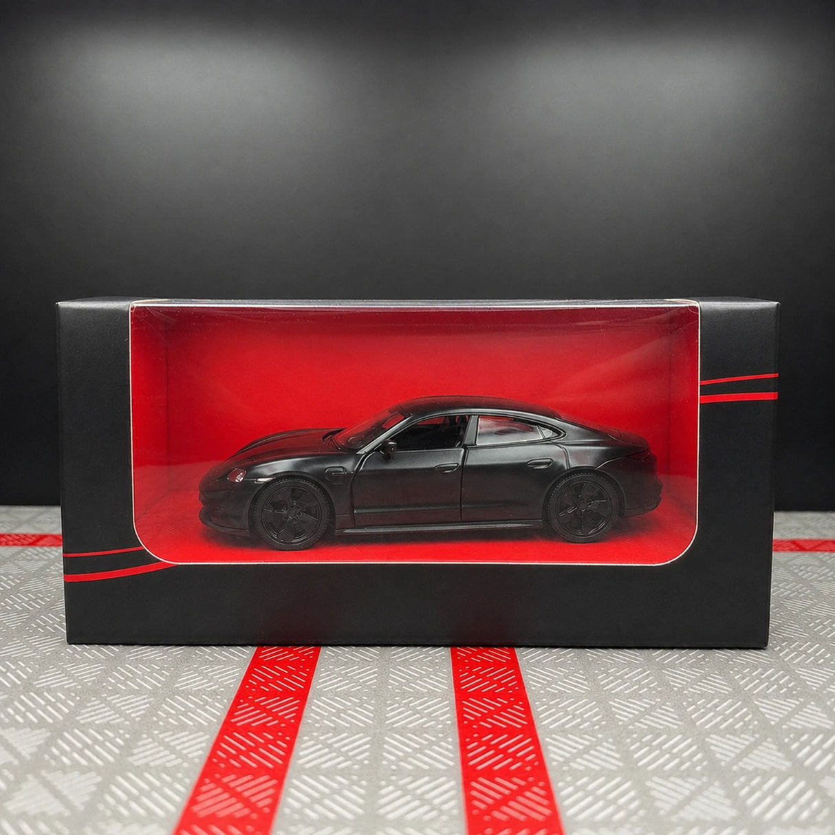 Porsche 2019 테이칸 무광 블랙 1:36 – 다이캐스트 디스플레이 모델 다이캐스트