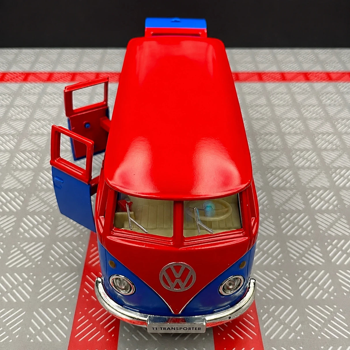 Volkswagen 1963 T1 Blue and Red 1:36 – Diecast Display Model Die-Cast