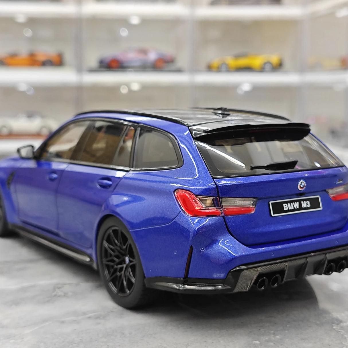 TSM BMW 2023 M3 Touring M G81 Portimao Metallic Blue 1:18 – Resina modello in resina collezionabile