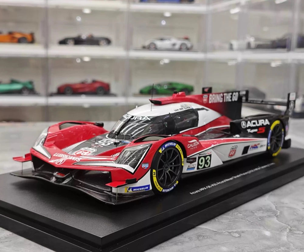 Top Speed Acura 2025 ARX-06 93 Acura Meyer Shank Racing 2025 IMSA Sebring 12 horas 1:18 – Resina Modelo de Resina de Coleção