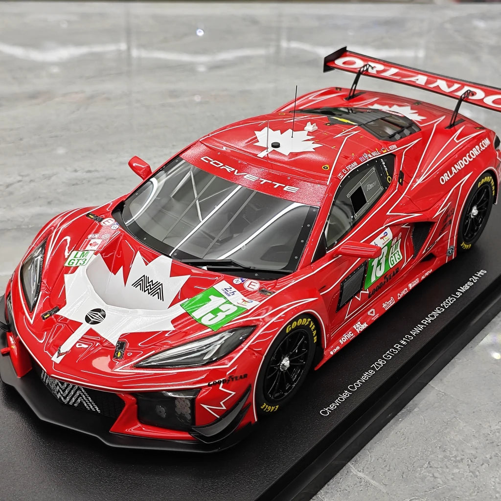 1:18 Chevrolet 2025 Corvette Z06 GT3.R #13 AWA Racing Le Mans 24h model car by Top Speed - view 4