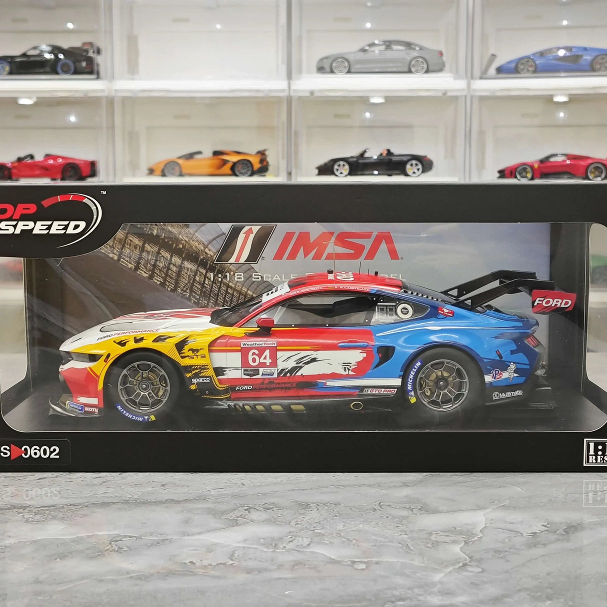 Ford 2024 Mustang GT3 Ford Multimatic Motorsports #64 1:18 Sammelmodell aus Harz von Top Speed – Ansicht 15