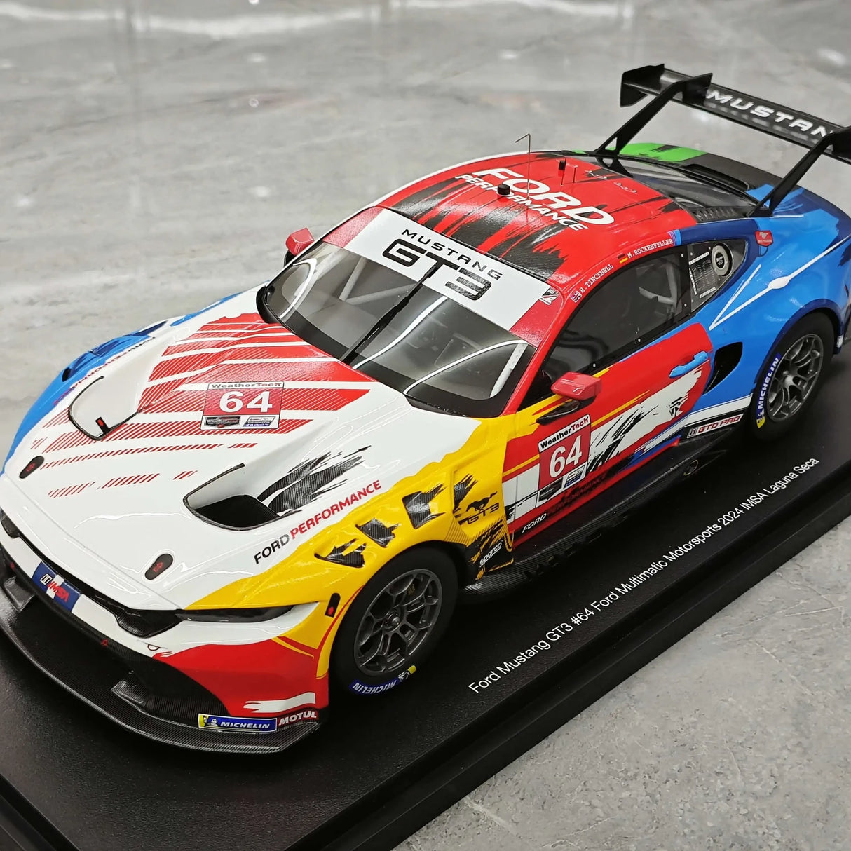 Ford 2024 Mustang GT3 Ford Multimatic Motorsports #64 1:18 Sammlermodell aus Harz von Top Speed – siehe 4