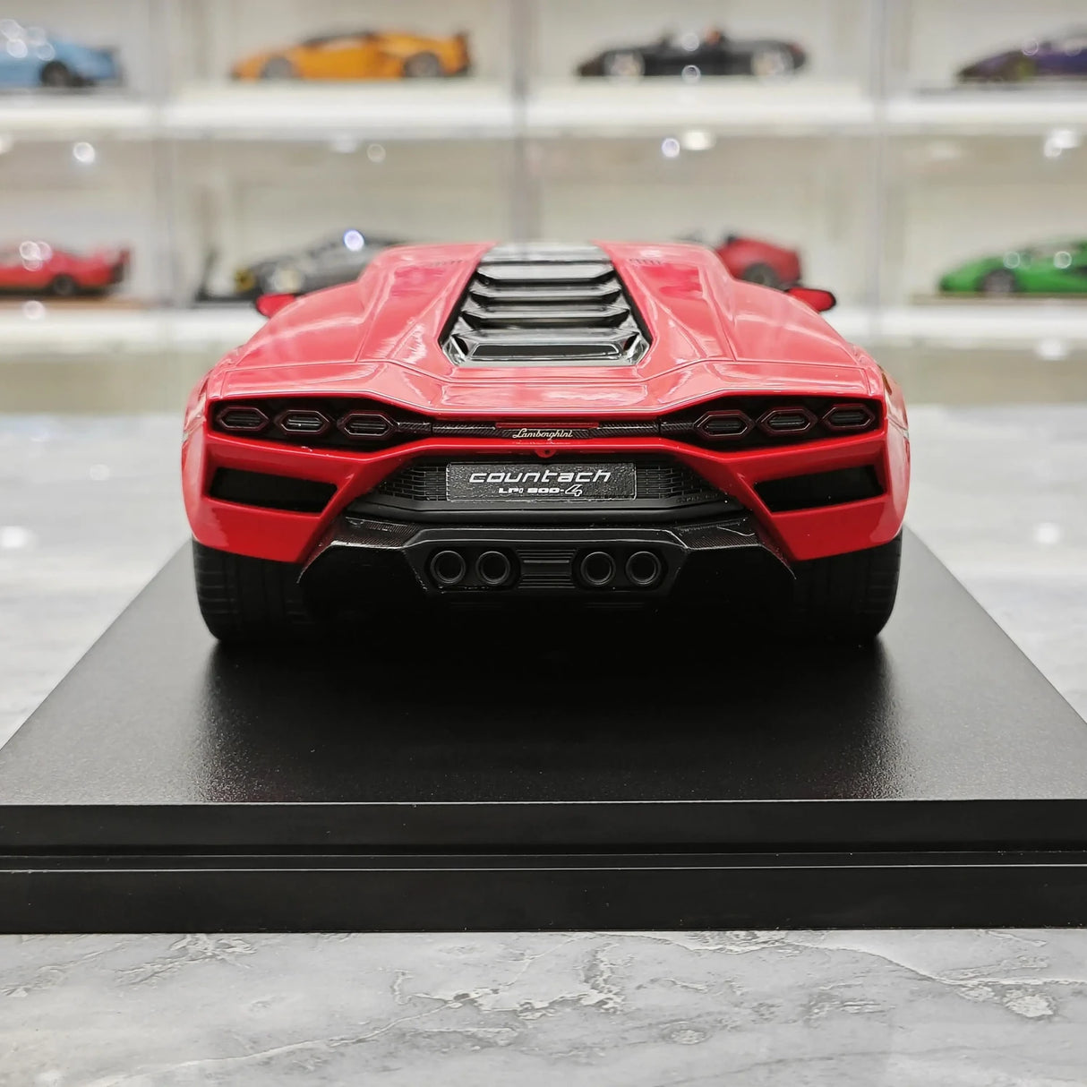 Top Speed Lamborghini 2021 Countach LPI 800-4 Rosso Mars 1:18 – Sammelobjekt-Resin-Modellharz